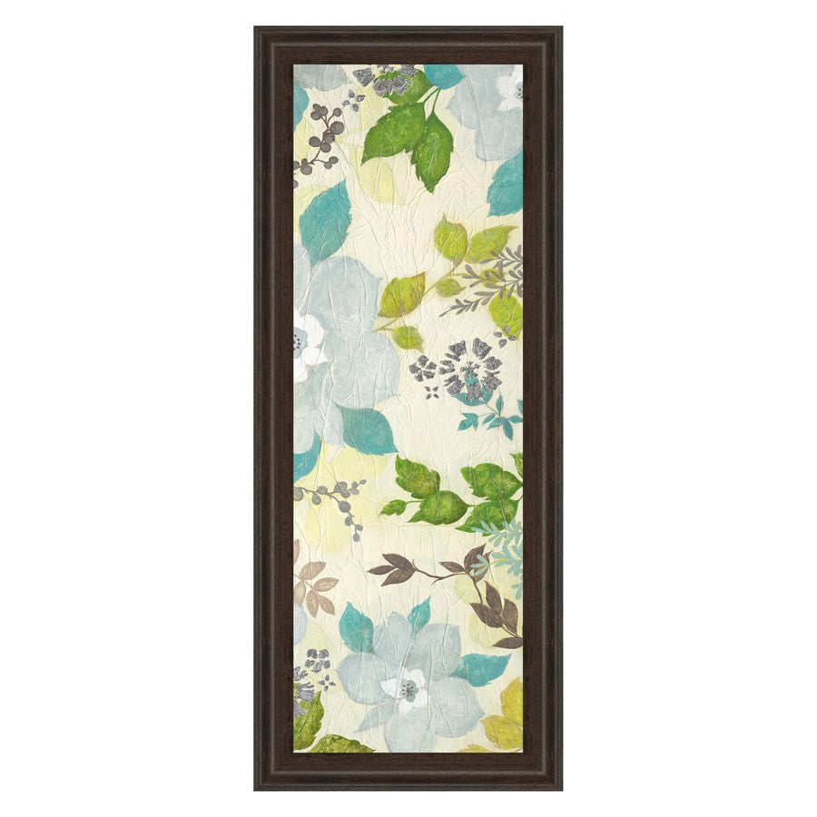 Classy Living Fragrant Garden II Wall Art 18"x42", Dark Chocolate Frame