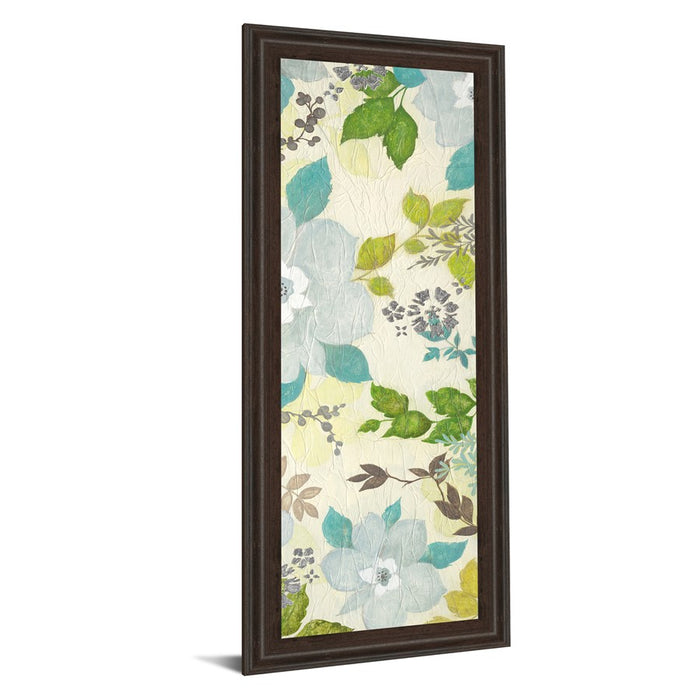 Classy Living Fragrant Garden II Wall Art 18"x42", Dark Chocolate Frame