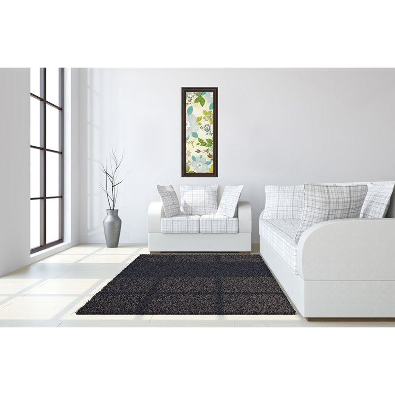 Classy Living Fragrant Garden II Wall Art 18"x42", Dark Chocolate Frame