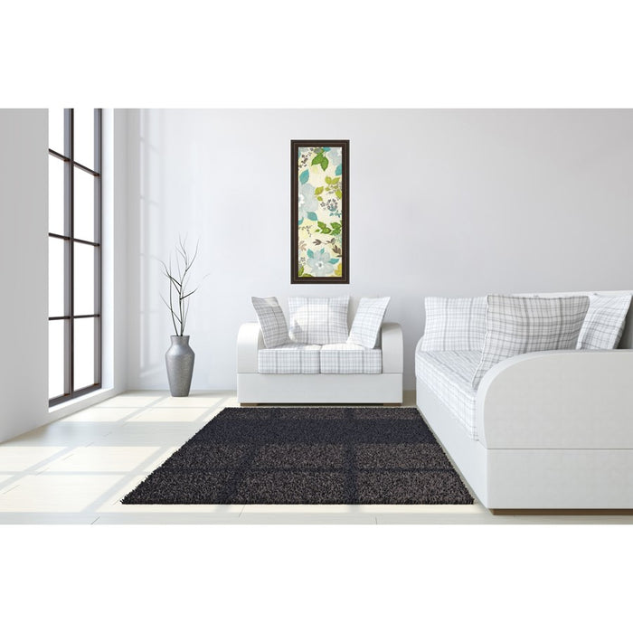 Classy Living Fragrant Garden II Wall Art 18"x42", Dark Chocolate Frame