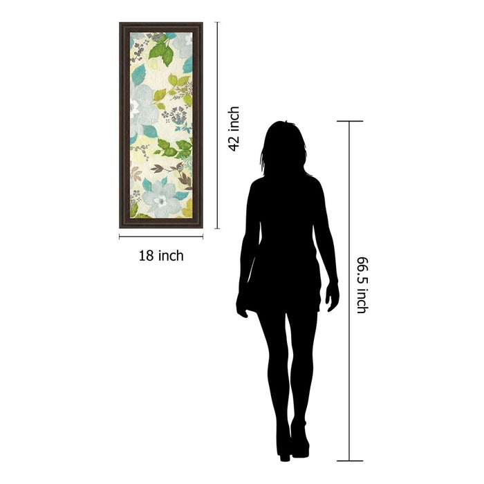 Classy Living Fragrant Garden II Wall Art 18"x42", Dark Chocolate Frame