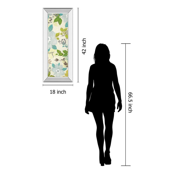 Classy Living Fragrant Garden II Wall Art 18"x42", Mirrored Frame