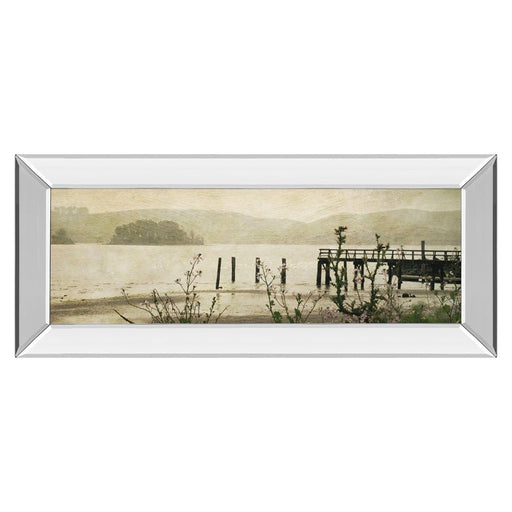 Classy Living Tranquil Pier View Wall Art 42"x18", Mirrored Frame - 1343MF