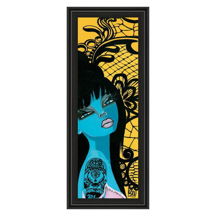 Classy Living Ink Chiffon I Wall Art 18"x42", Midnight Aura Frame
