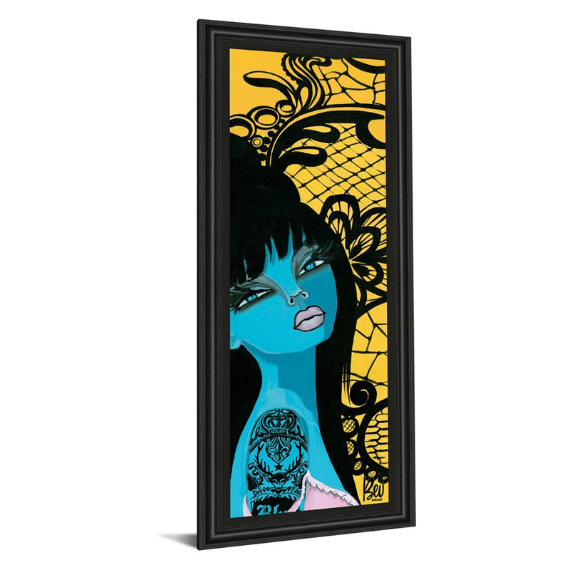 Classy Living Ink Chiffon I Wall Art 18"x42", Midnight Aura Frame