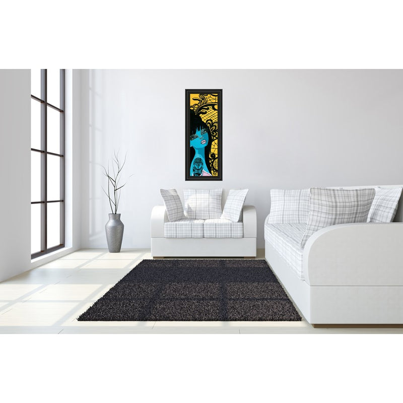 Classy Living Ink Chiffon I Wall Art 18"x42", Midnight Aura Frame