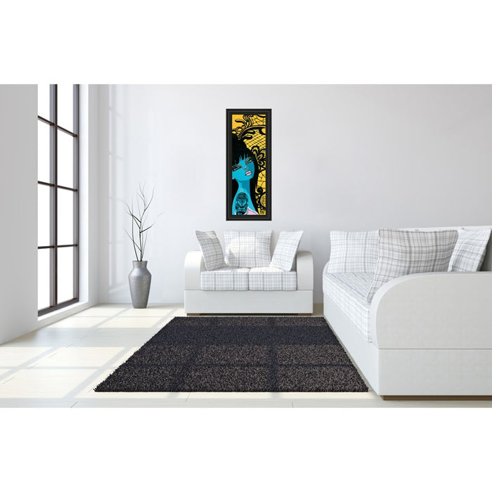 Classy Living Ink Chiffon I Wall Art 18"x42", Midnight Aura Frame