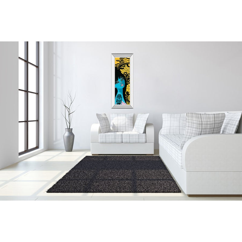 Classy Living Ink Chiffon I Wall Art 18"x42", Mirrored Frame