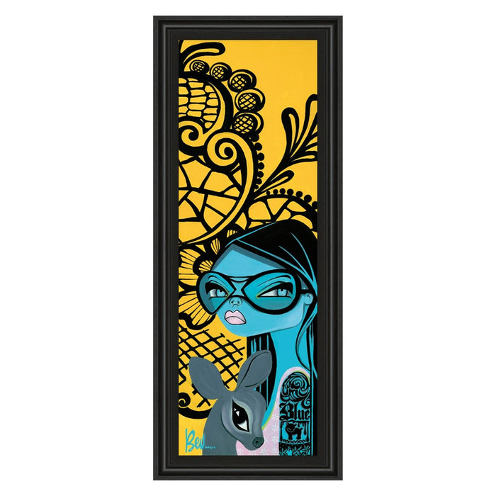 Classy Living Ink Chiffon II Wall Art 18"x42", Black Frame