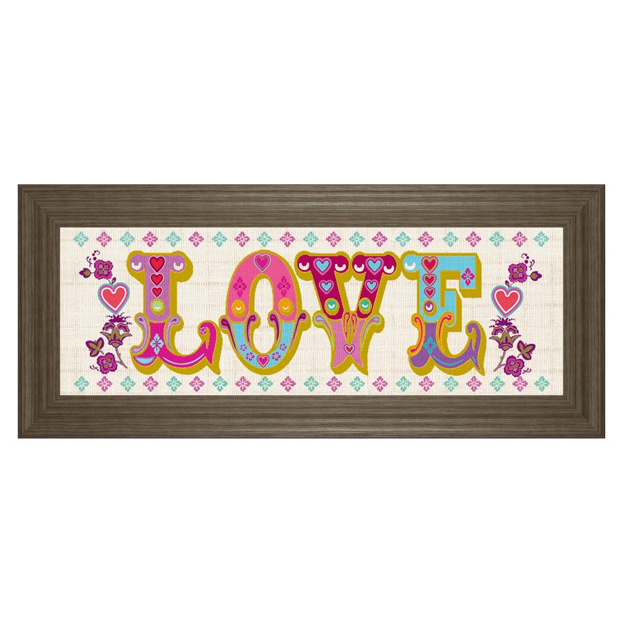 Classy Living First Love Wall Art 42"x18", Tranquil Ash Frame