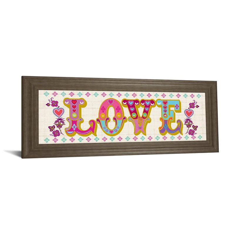 Classy Living First Love Wall Art 42"x18", Tranquil Ash Frame