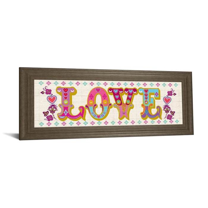 Classy Living First Love Wall Art 42"x18", Tranquil Ash Frame
