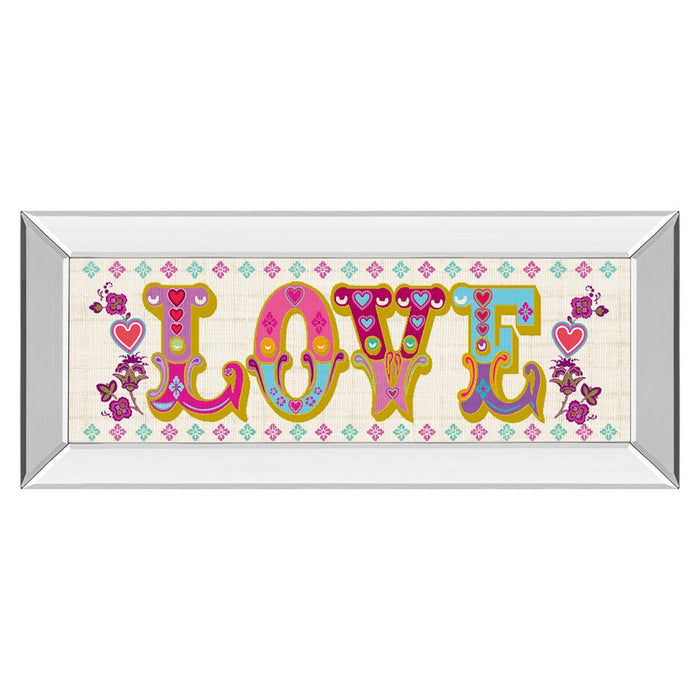 Classy Living First Love Wall Art 42"x18", Mirrored Frame - 1354MF