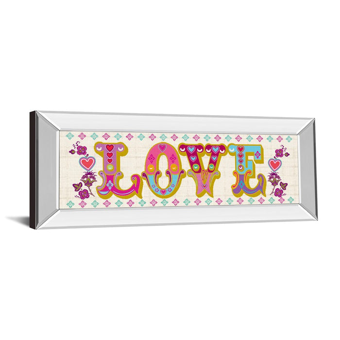 Classy Living First Love Wall Art 42"x18", Mirrored Frame