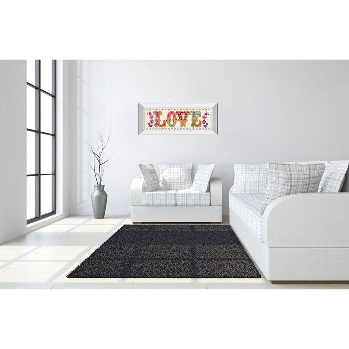 Classy Living First Love Wall Art 42"x18", Mirrored Frame