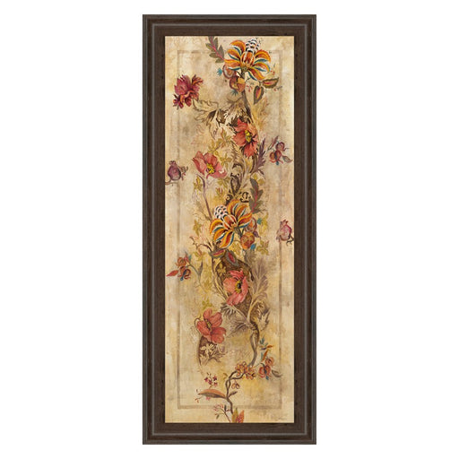 Classy Living Fleur Delicate I Wall Art 18"x42", Cinnamon Mocha Frame - 1363