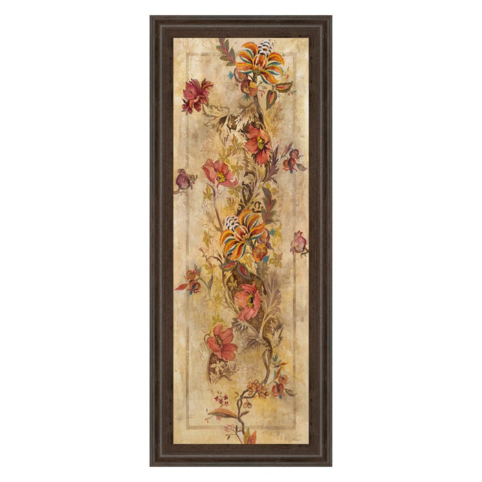 Classy Living Fleur Delicate I Wall Art 18"x42", Cinnamon Mocha Frame