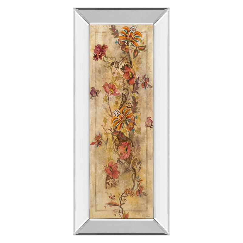 Classy Living Fleur Delicate I Wall Art 18"x42", Mirrored Frame