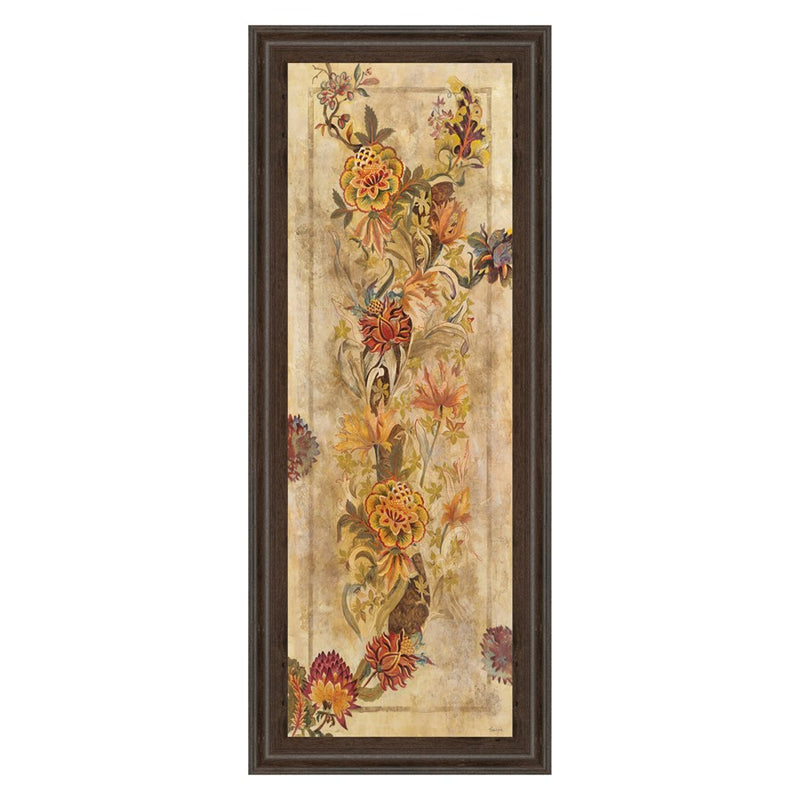Classy Living Fleur Delicate II Wall Art 18"x42", Brown Frame