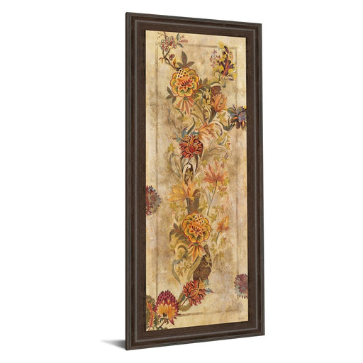 Classy Living Fleur Delicate II Wall Art 18"x42", Brown Frame