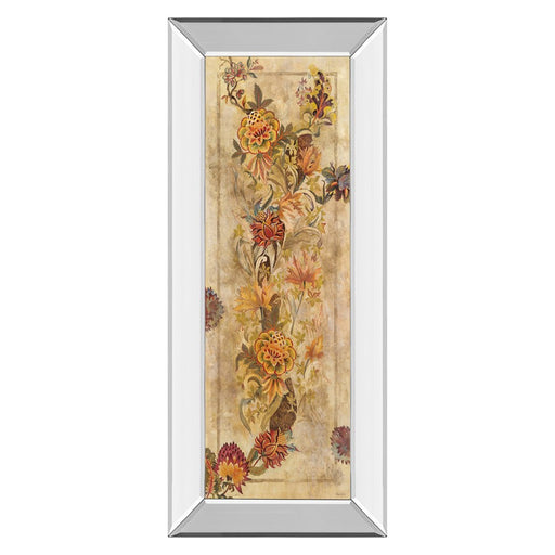 Classy Living Fleur Delicate II Wall Art 18"x42", Mirrored Frame - 1364MF