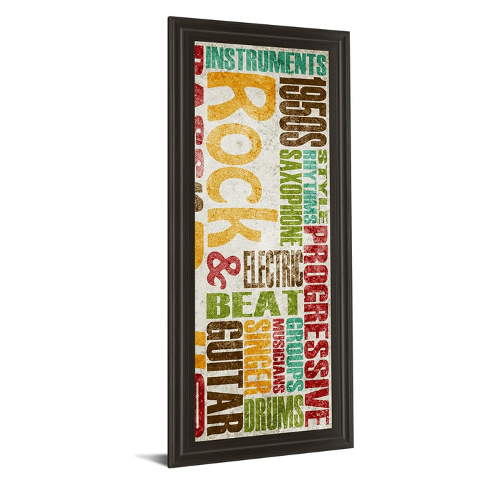 Classy Living Rock & Roll Wall Art 18"x42", Dark Chocolate Frame