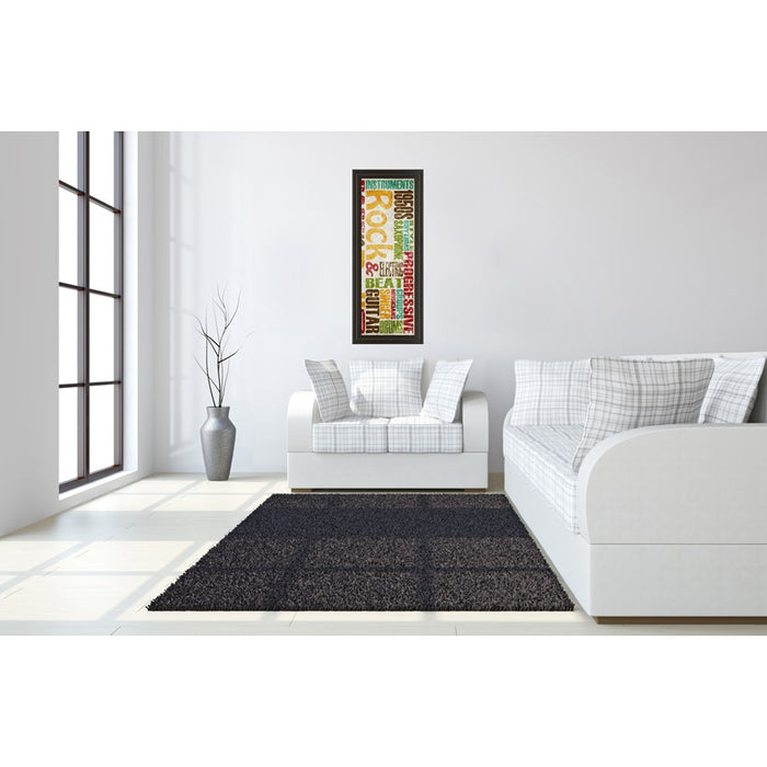 Classy Living Rock & Roll Wall Art 18"x42", Dark Chocolate Frame