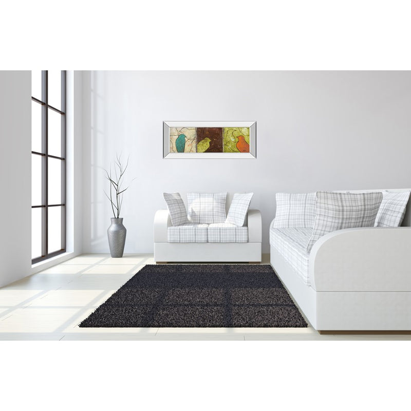 Classy Living Trio of Birds Wall Art 42"x18", Mirrored Frame