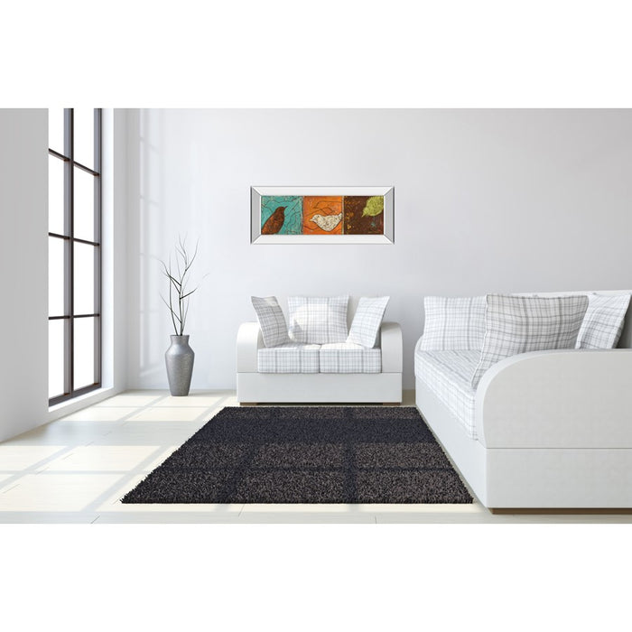 Classy Living Serene Birds Trio Wall Art 42"x18", Mirrored Frame