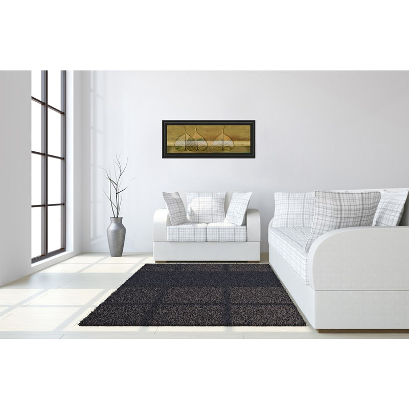 Classy Living Translucent Leaves Wall Art 42"x18", Midnight Aura Frame