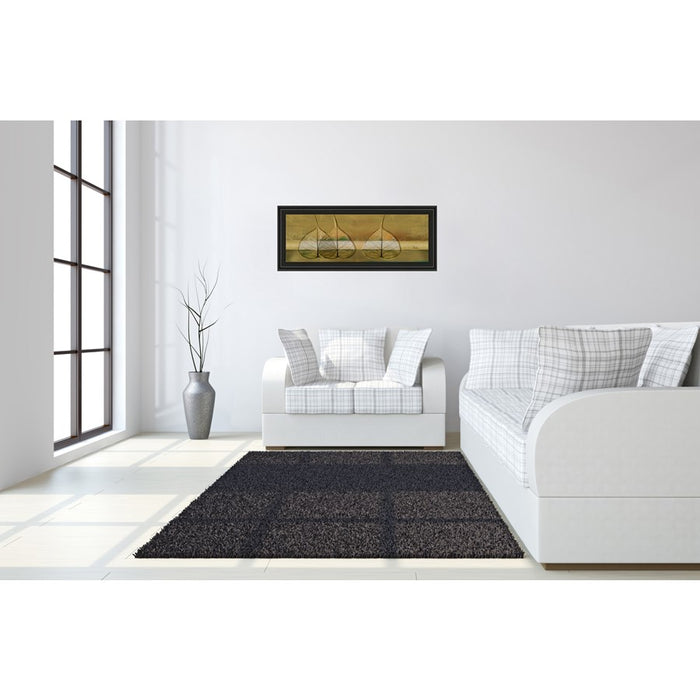 Classy Living Translucent Leaves Wall Art 42"x18", Midnight Aura Frame