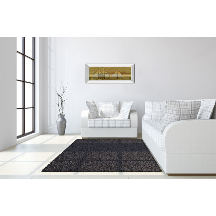 Classy Living Translucent Leaves Wall Art 42"x18", Mirrored Frame