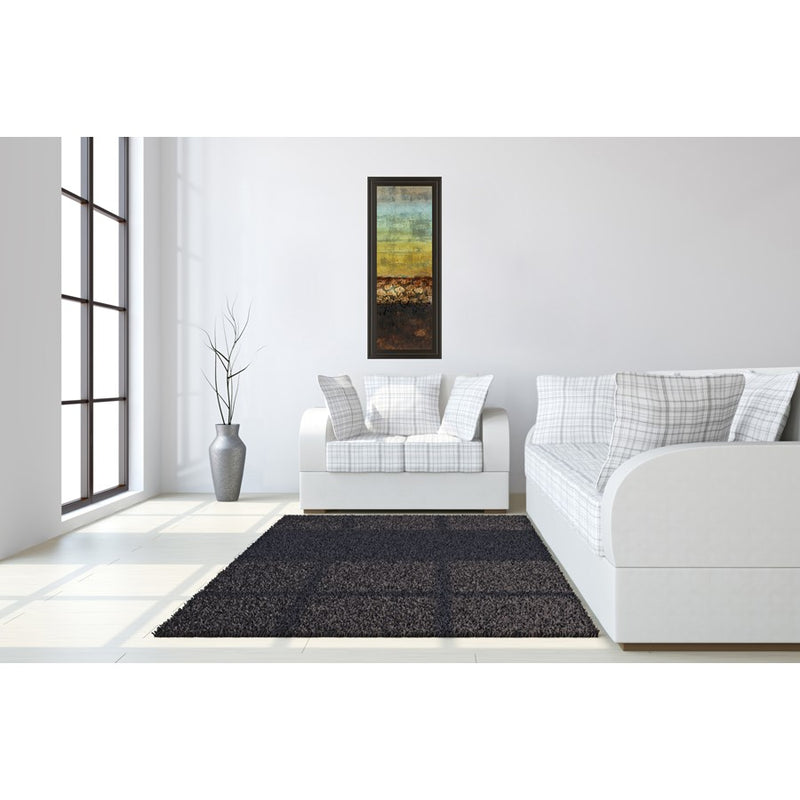 Classy Living Subterranean Layers Wall Art 18"x42", Dark Chocolate Frame