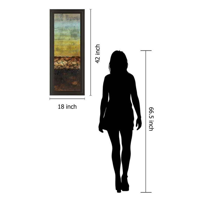 Classy Living Subterranean Layers Wall Art 18"x42", Dark Chocolate Frame