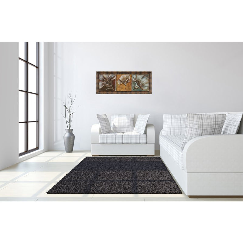 Classy Living Three Poppies I Wall Art 42"x18", Dark Chocolate Frame