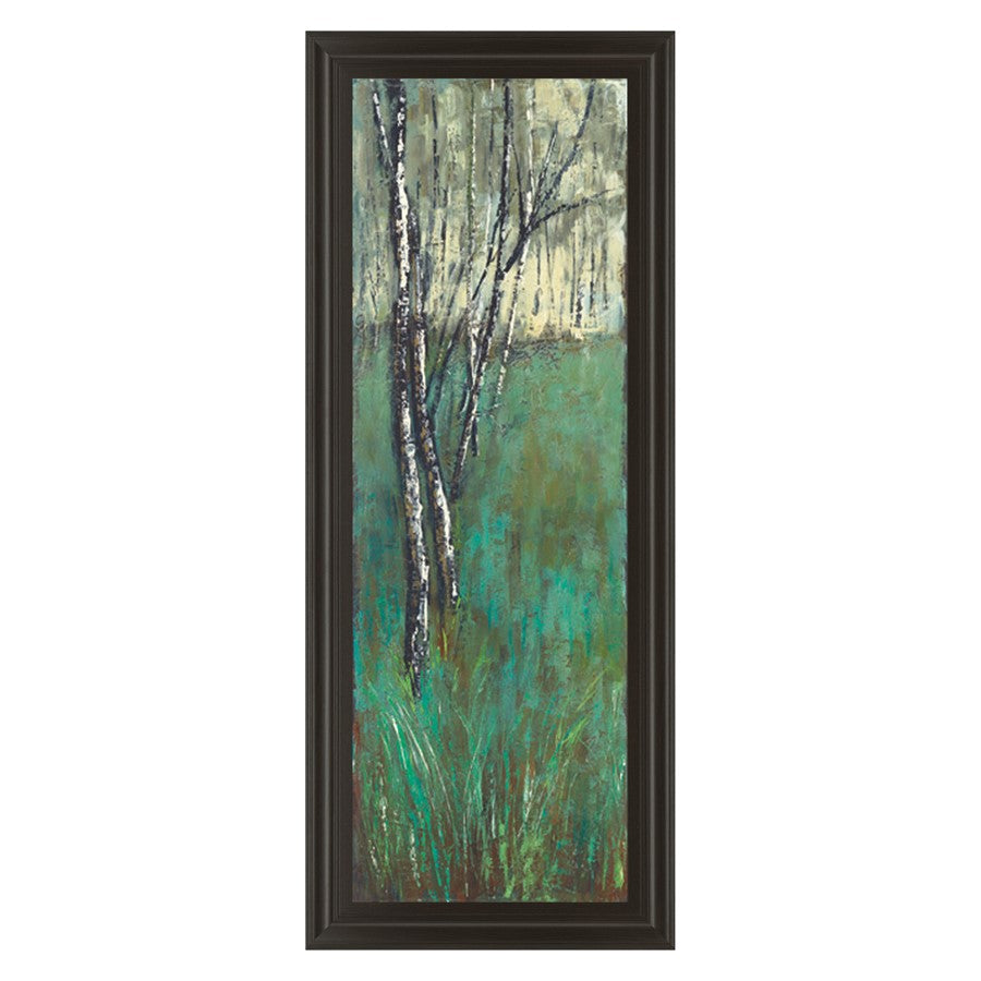 Classy Living Verdant Birchscape Wall Art 18"x42", Dark Chocolate Frame