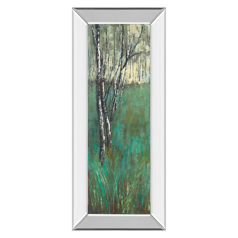 Classy Living Verdant Birchscape Wall Art 18"x42", Mirrored Frame