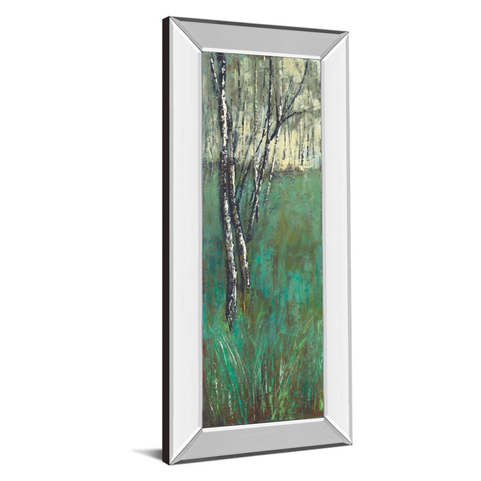 Classy Living Verdant Birchscape Wall Art 18"x42", Mirrored Frame