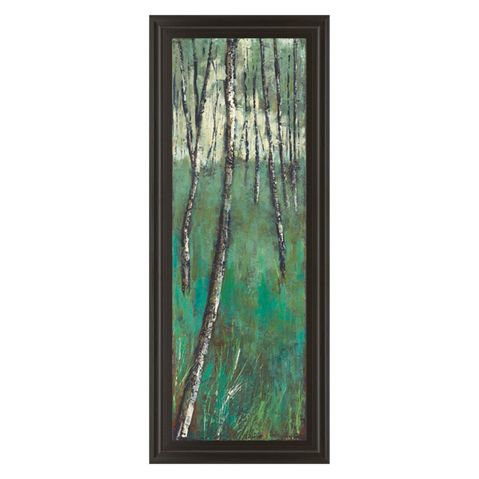 Classy Living Birch Forest Glow Wall Art 18"x42", Dark Chocolate Frame