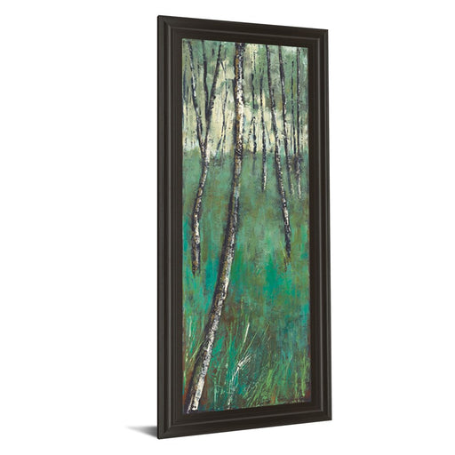 Classy Living Birch Forest Glow Wall Art 18"x42", Dark Chocolate Frame