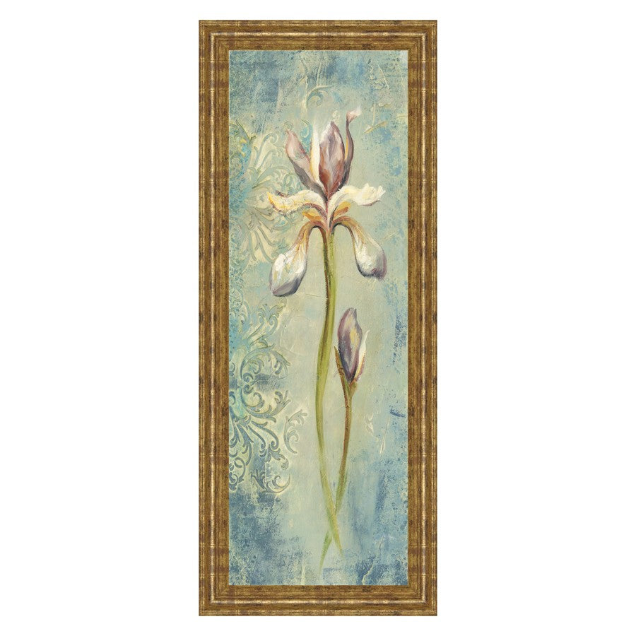 Classy Living Serene Iris Wall Art 18"x42", GiIded Radiance Frame
