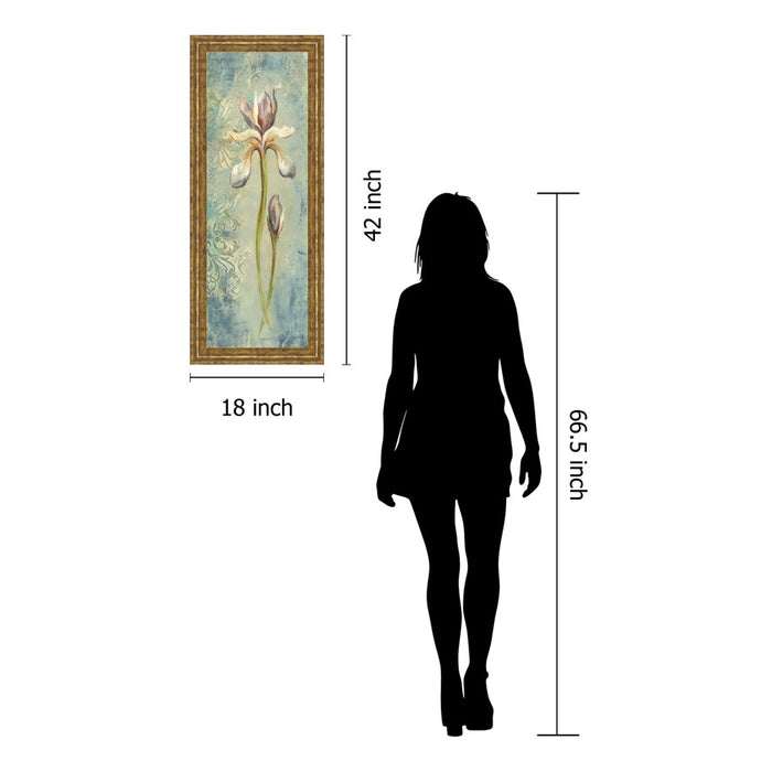 Classy Living Serene Iris Wall Art 18"x42", GiIded Radiance Frame