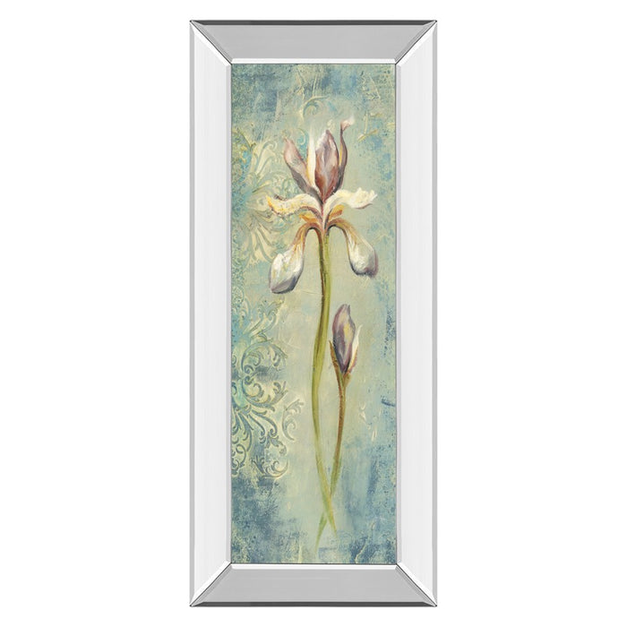 Classy Living Serene Iris Wall Art 18"x42", Mirrored Frame
