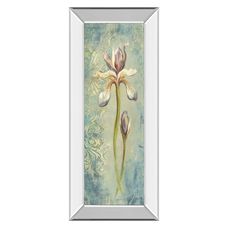 Classy Living Serene Iris Wall Art 18"x42", Mirrored Frame
