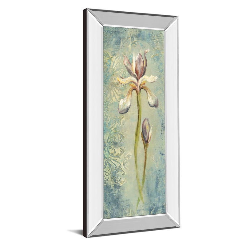 Classy Living Serene Iris Wall Art 18"x42", Mirrored Frame