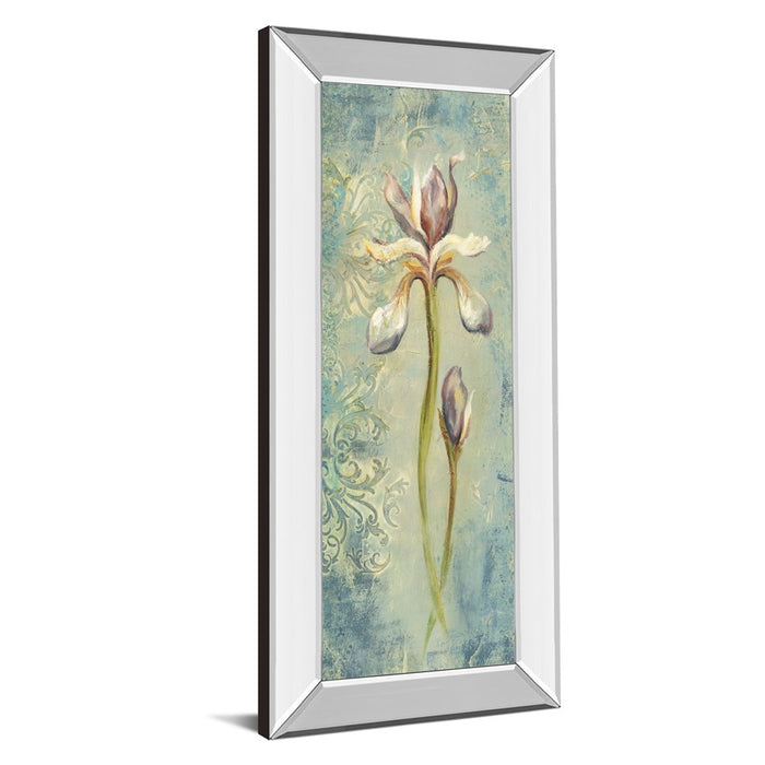 Classy Living Serene Iris Wall Art 18"x42", Mirrored Frame