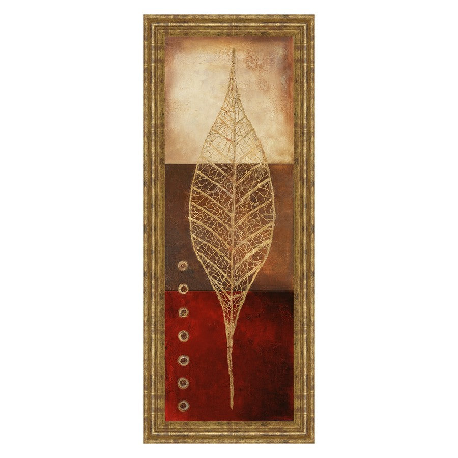 Classy Living Golden Leaf Vein Wall Art 18"x42", GiIded Radiance Frame