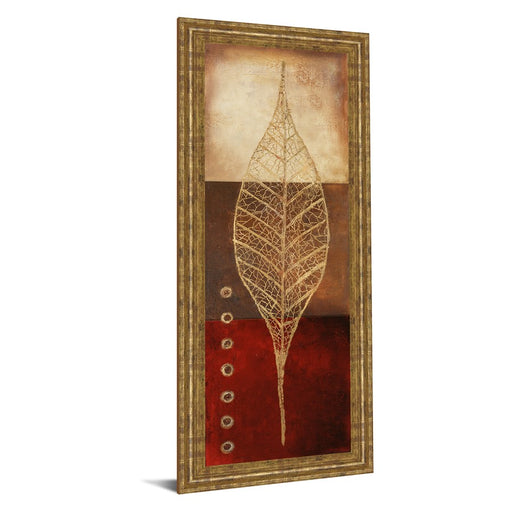 Classy Living Golden Leaf Vein Wall Art 18"x42", GiIded Radiance Frame
