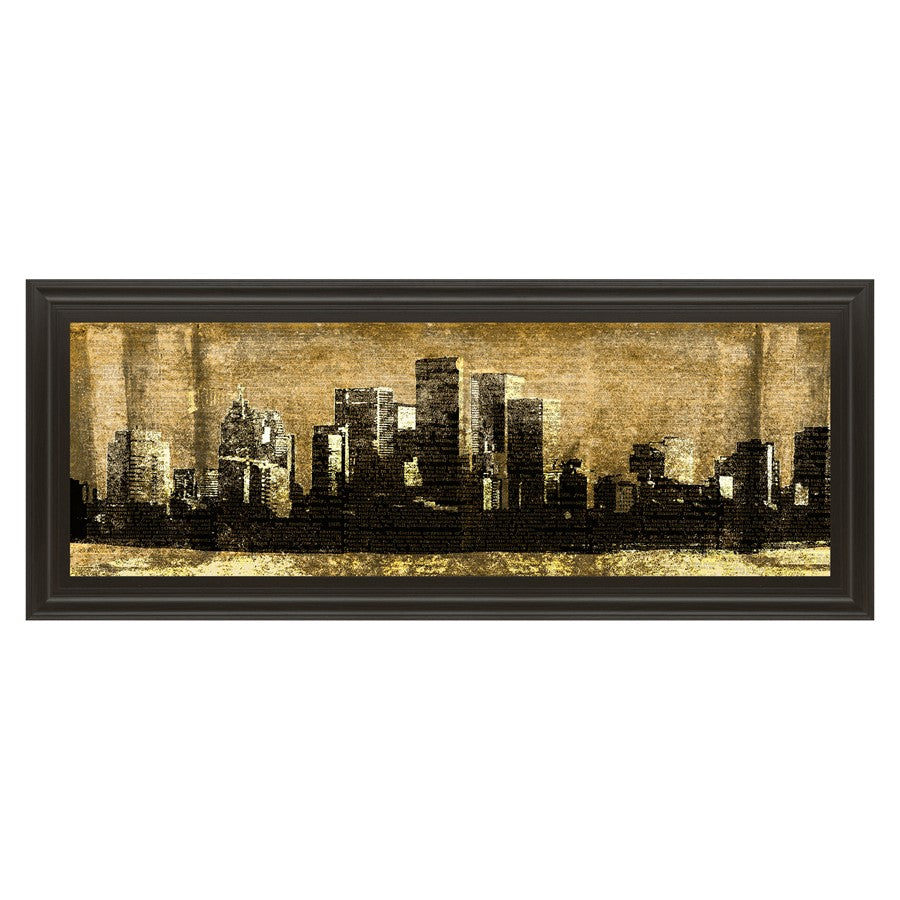 Classy Living Urban Silhouette II Wall Art 42"x18", Dark Chocolate Frame