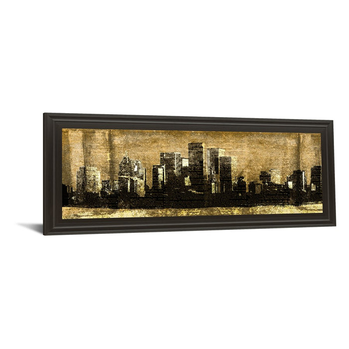 Classy Living Urban Silhouette II Wall Art 42"x18", Dark Chocolate Frame